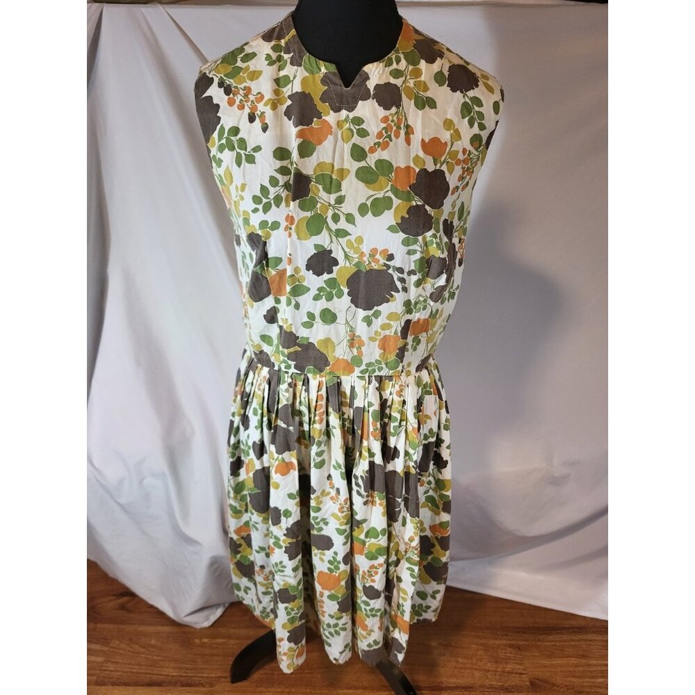 Vtge Stacy Ames Mod Floral Dropped Waist Floral Dress